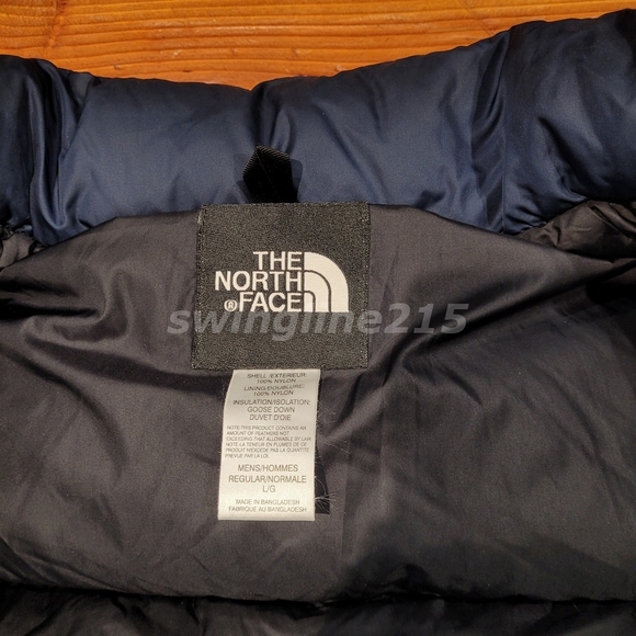 Vintage 00s North Face Nuptse 700 Goose Down Puffer Jacket Men Blue Men L - Picture 6 of 11